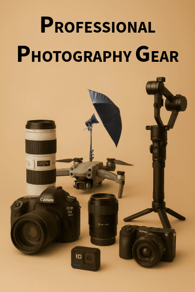 Professional photography gear